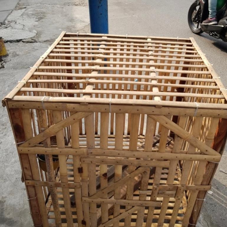 Kandang Ayam Lipat 71 x 80 cm Kandang Ayam Bambu Sangkar Ayam Jago