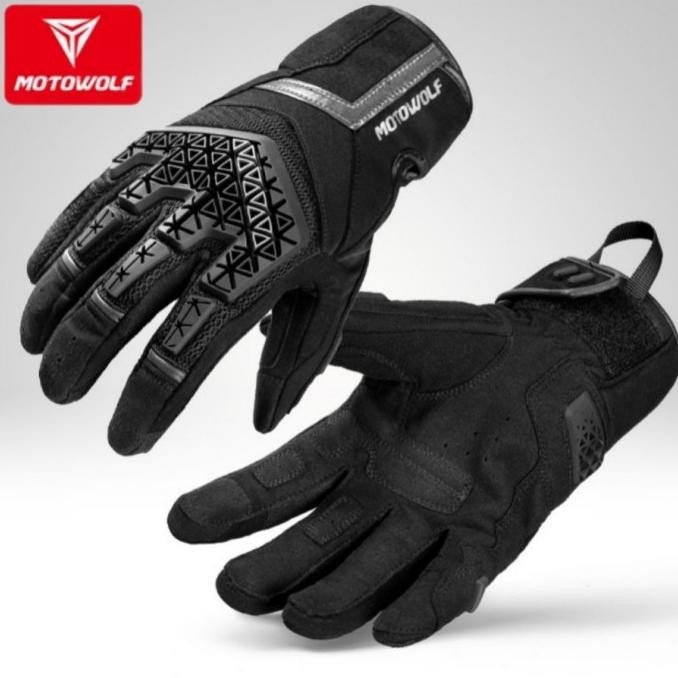 MOTOWOLF GLOVES MOTOR FULL FINGER SARUNG TANGAN MOTOR TOUCH SCREEN