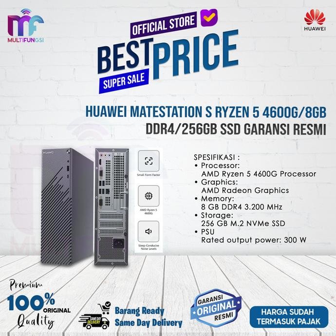 

Huawei MateStation S Ryzen 5 4600G/8GB DDR4/256GB SSD Garansi Resmi