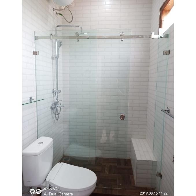 PARTISI KACA KAMAR MANDI TEMPERED 10 MM-SHOWER BOX (BP Berry)