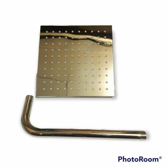 WALL SHOWER KOTAK STAINLES GOLD / RAIN SHOWER / HEAD SHOWER EMAS