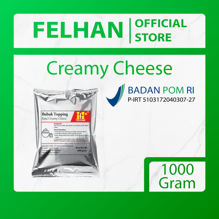 

Terbaru Felhan - Bubuk Topping Minuman Creamy Cheese Cream (1000 Gram)