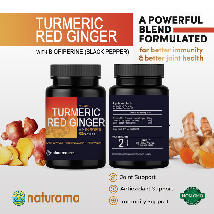

Terlaris Turmeric Curcumin Plus Red Ginger Naturama Kapsul Kunyit Jahe Merah