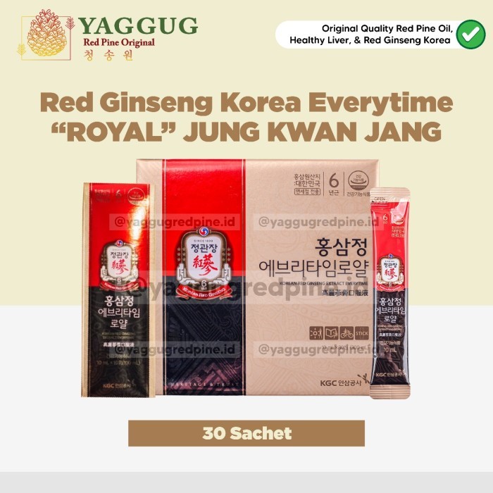 

Terbaru Red Ginseng Korea Everytime Royal Jung Kwan Jang 30 Sachet