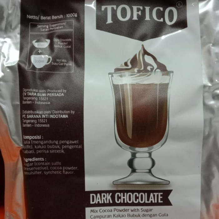 

Ready Stock Powder Tofico Dark Chocolate 1000 Grm