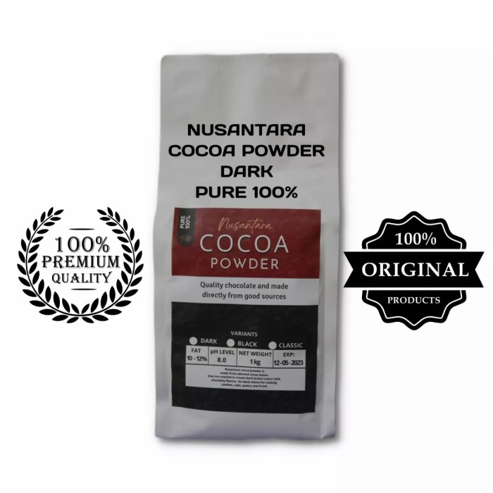 

Best Seller Nusantara Cocoa Powder Dark 1000Gr Original Pure 100%