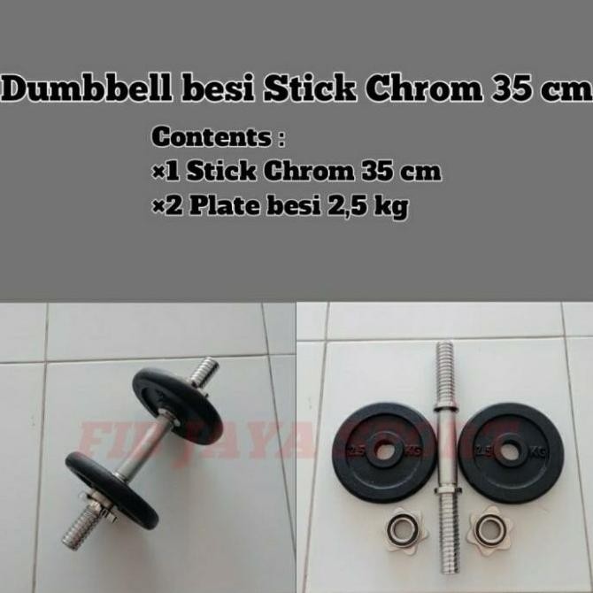 barbel 5 kg dumbell set besi