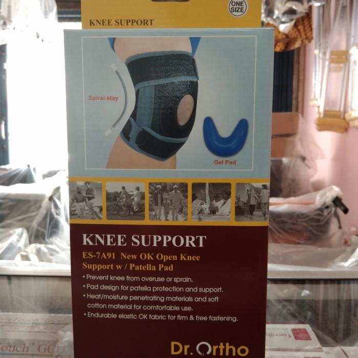 Dr Ortho Knee Support ES-7A91 Decker Lutut With SiliconePad Dr Ortho
