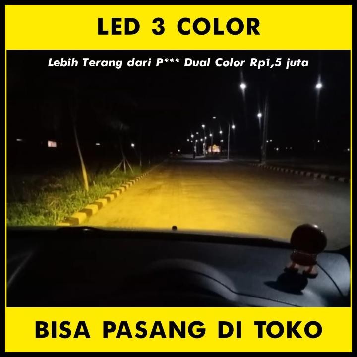 FOGLAMP LED 3 WARNA H3 H27 HB4 - FOG LAMP LAMPU KABUT TRI COLOR COLORS