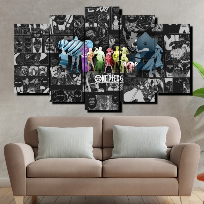 MOKUN Hiasan Dinding Poster Sambung One Piece Mugiwara Manga BIG Size