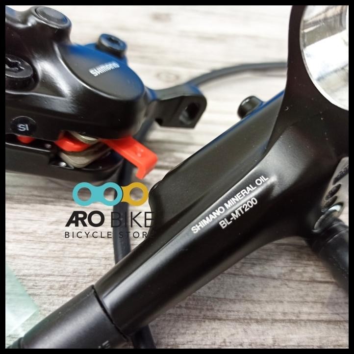 BRAKE SET REM HIDROLIK SHIMANO MT200 REM SEPEDA HYDRAULIC DISC KALIPER