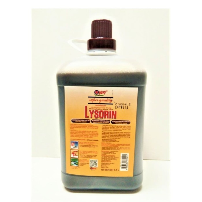 Terlaris Lysorin Cairan Desinfektan Anti Virus Anti Bakteri 3,7 L Desinfektan