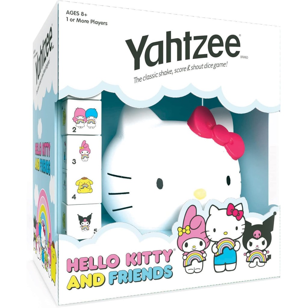 

USAopoly YAHTZEE: Hello Kitty and Friends, Collectible Head Dice Cup, Classic Family Dice Game, Officially Licensed Sanrio Game & Merchandise