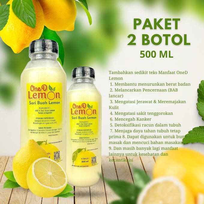 

Terpercaya ! MINUMAN PELANGSING ALAMI 2 BOTOL 500ML SARI LEMONN MURNI 100% PREMIUMM