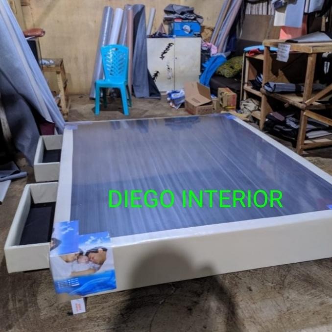 Dipan divan Laci tanpa sandaran rangka tempat tidur untuk kasur 160 ABD