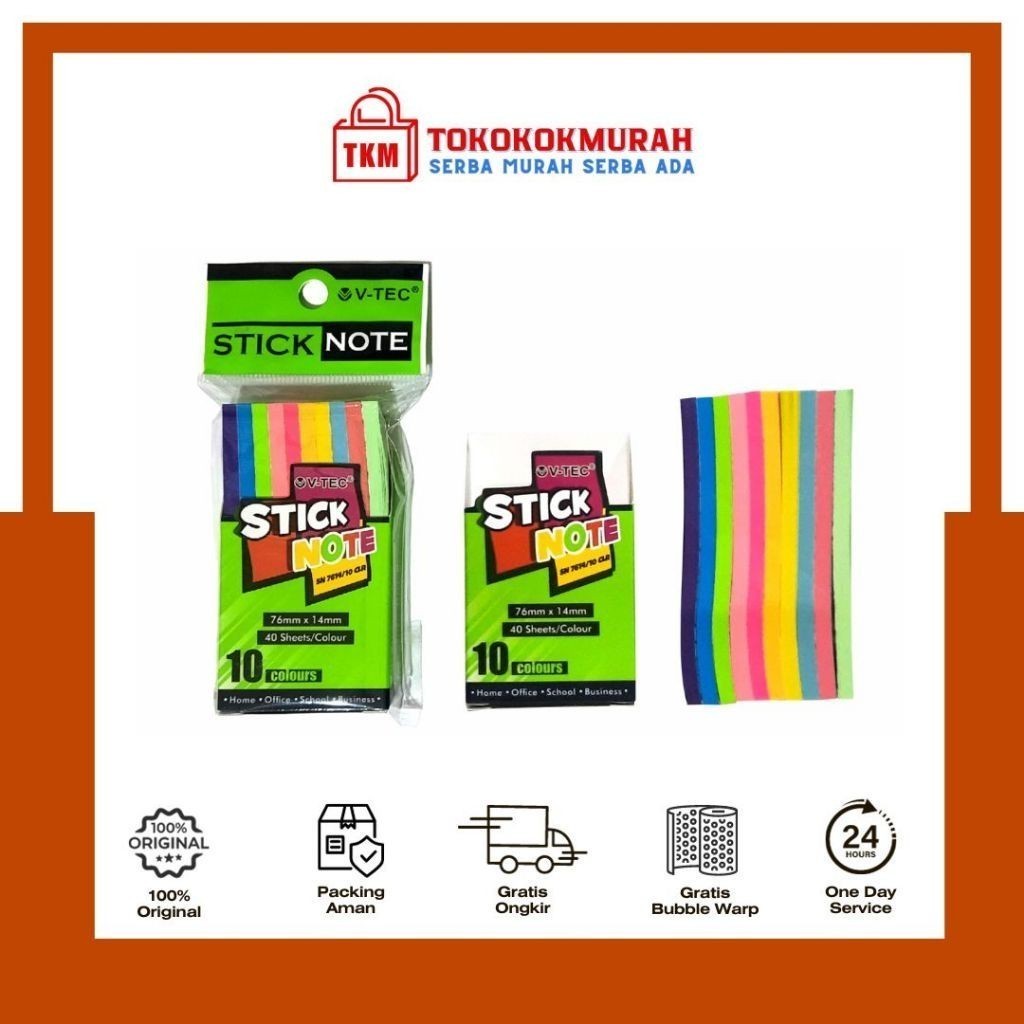 

V-TEC Stick Note SN 7614 10 Warna