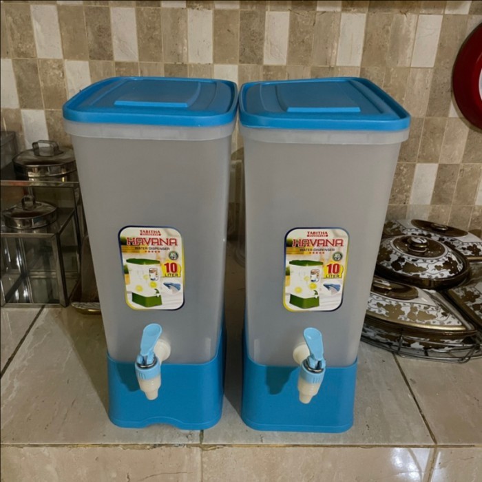 Tempat Water Dispenser 10 Liter Keran Plastik Wadah Es Teh Jumbo Sirup