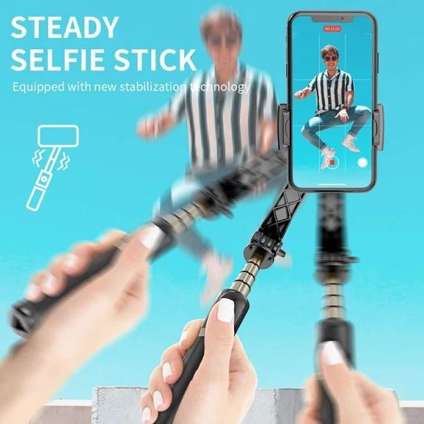 Gimbal Stabilizer HP Camera Q09/L09 Selfie Stick Tripod with 3Light REZ