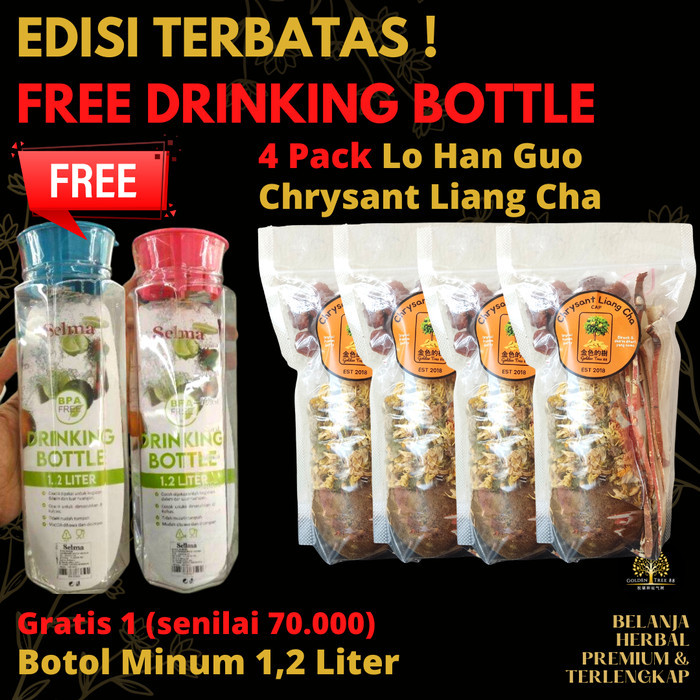 

Legend - Paket 4 Pack Lo Han Guo Chrysant Liang Cha Gratis 1 Drinking Bottle