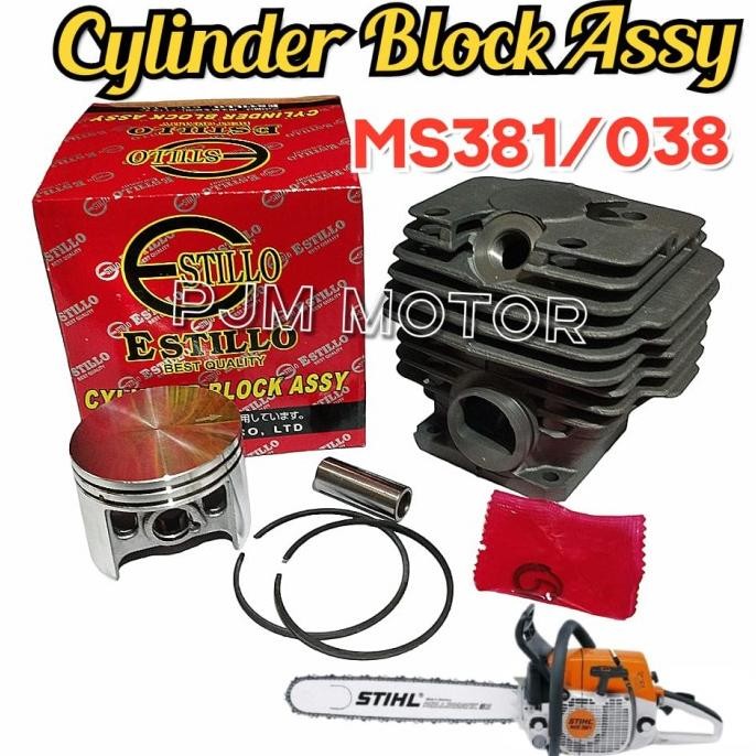TERMURAH - MS 381 STIHL CYLINDER BLOCK BLOK BORING KOMPLIT MESIN SINSO STHIL