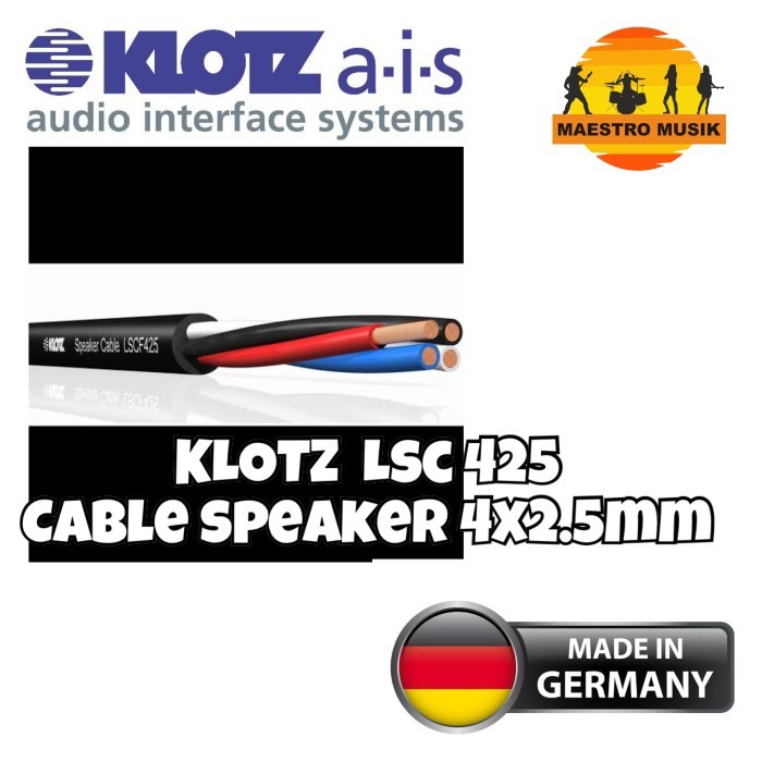 TERBARU - Eceran 5 meter  Klotz cable speaker 4x2.5 mm made in germany