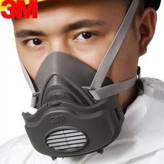 Masker 3M 3200 + filter cotton 3M 3700 half mask reusable respirator