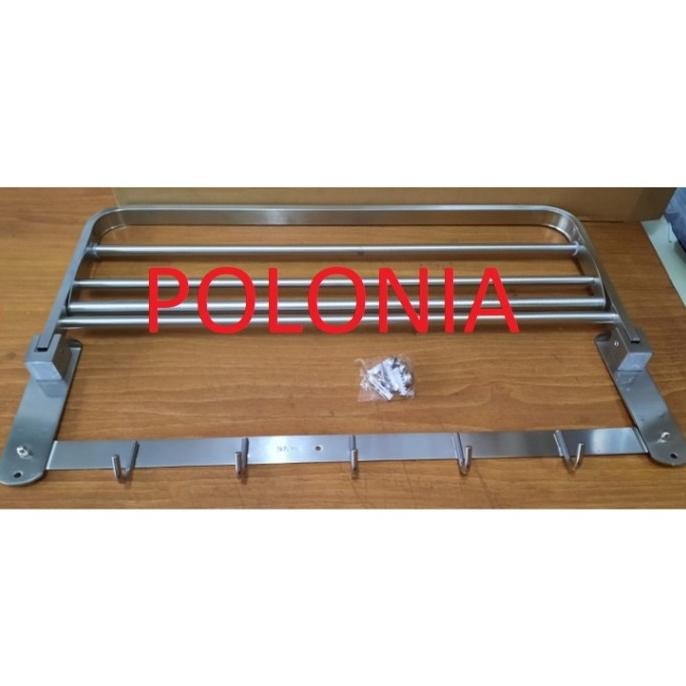 BEBAS ONGKIR - COD RAK HANDUK LIPAT STAINLESS 304 GANTUNGAN BAJU KAPSTOK GROSIR MEDAN