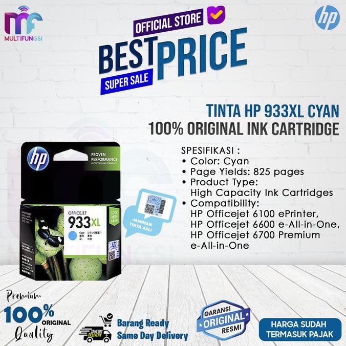 

Tinta HP 933XL Cyan 100% Original Ink Cartridge / Colour / Color