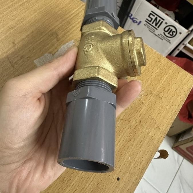 Ready Check Valve Tabok Klep 3/4" Hq Kuningan + Sdl 3/4"