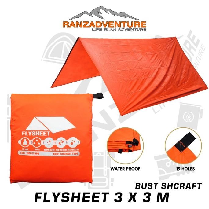 Flysheet Tenda Trapten 3X3 M 19 Loop Flysheet Tenda Camping Waterproof