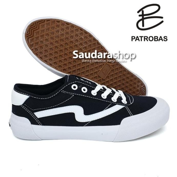 Sepatu Patrobas Ivan Low Black White / Patrobas Ivan Lc Hitam Putih