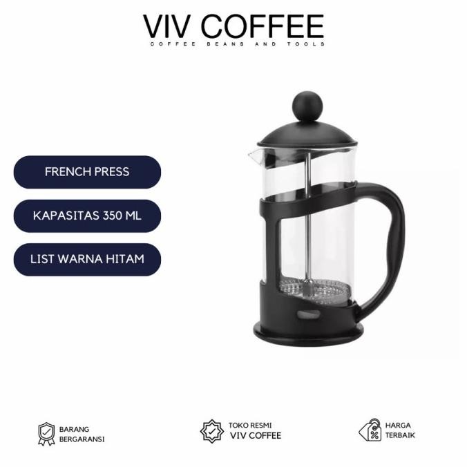 

French Press 350ml Hitam