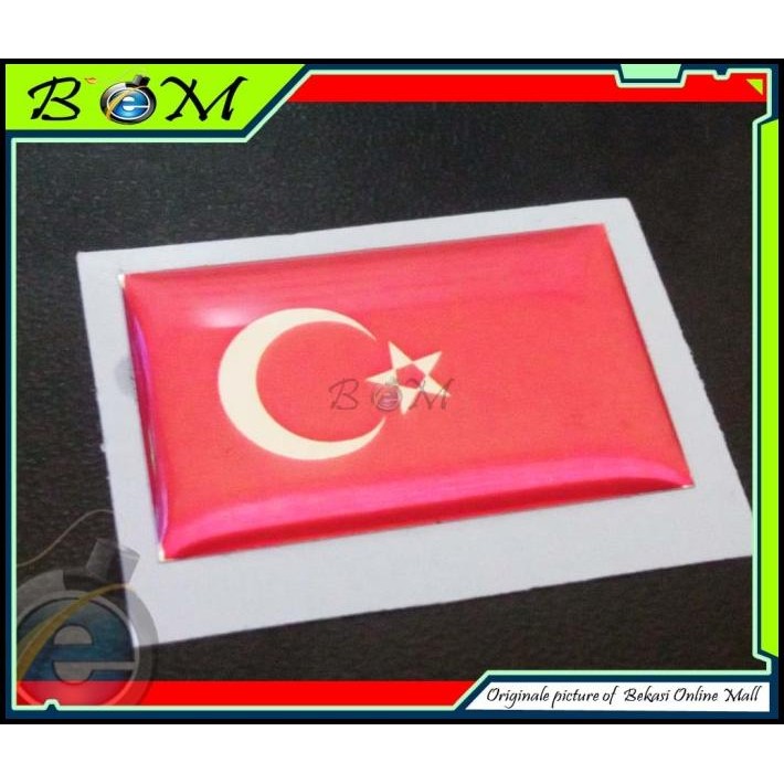 

DISKON STICKER STIKER TIMBUL BENDERA TURKI TURKEY TURKIYE 3X2 CM !!!!
