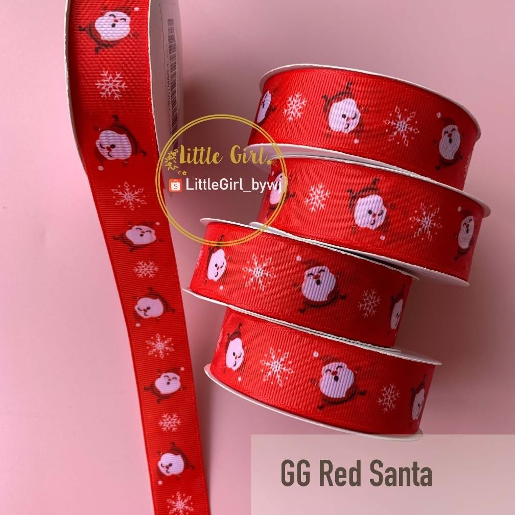 

CR - Pita Grosgrain 1" - 20yard - Pita Natal Santa Claus - Pita Natal Roll - Grosgrain Ribbon Christmas - Pita Hampers Natal - Pita Kue - Parcel Natal - Little Girl Shop TERLARIS