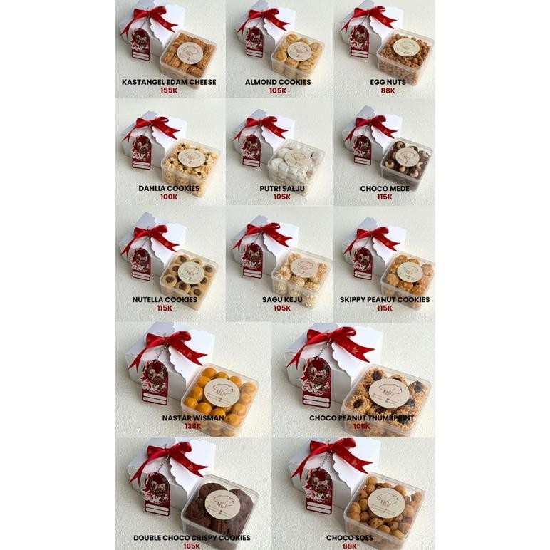 

CR - JINGLE by NAGIH KITCHEN (hampers natal christmas hampers premium hampers parcel natal parsel natal hadiah natal gift box natal christmas gift) kue kering natal lebaran imlek nastar wisman choco mede almond cookies kastangel choco peanut thumbprint