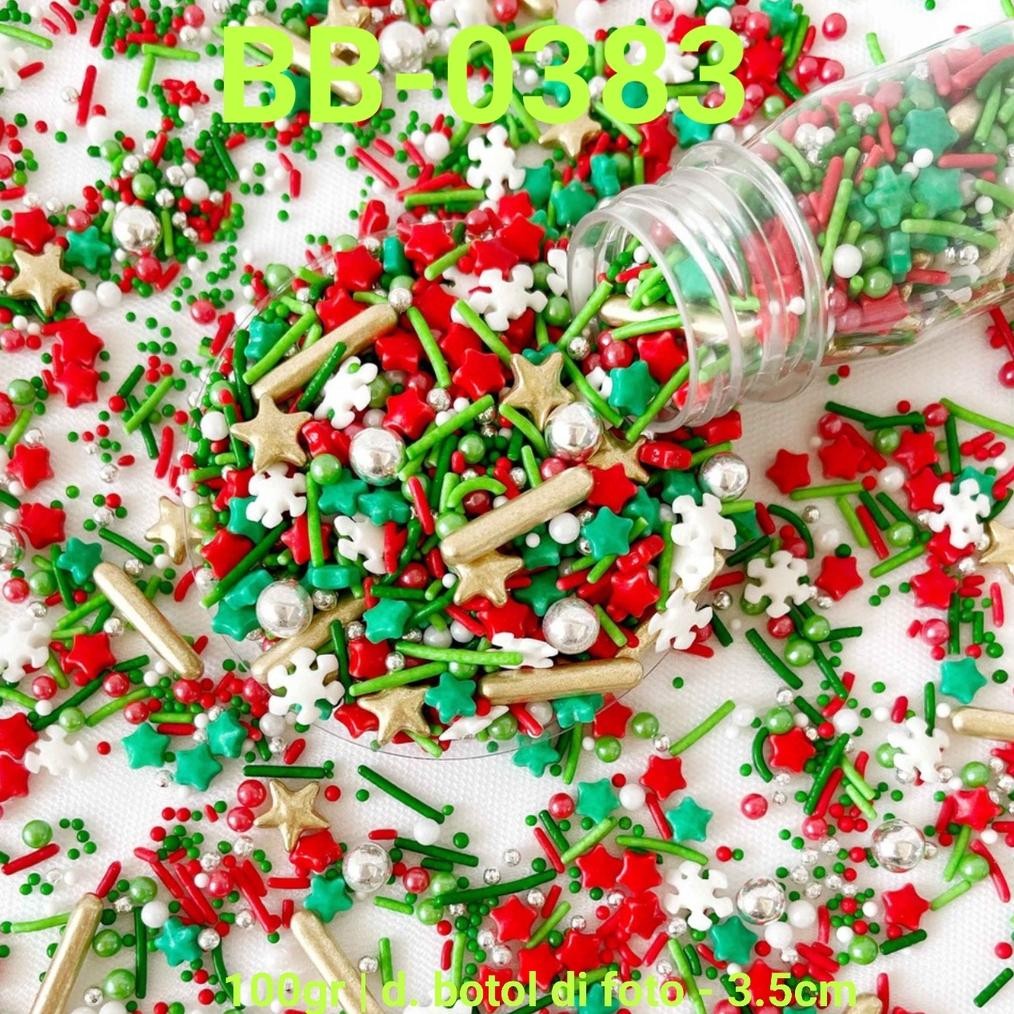 

CR - BB-0383 Sprinkles sprinkel 100gr snowflake bintang natal frozen hijau yamama baking grosir murah sprinkles cake dekorasi mutiara trimit decoration story sprinklestory sprinklesstory sprinkle story yamama baking TERLARIS