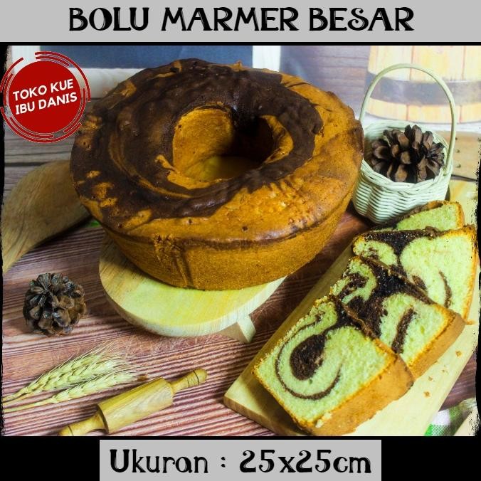 

CR - Bolu Marmer 25x25cm / Marmer Cake PREMIUM / Kue Lebaran Arisan & Natal TERLARIS