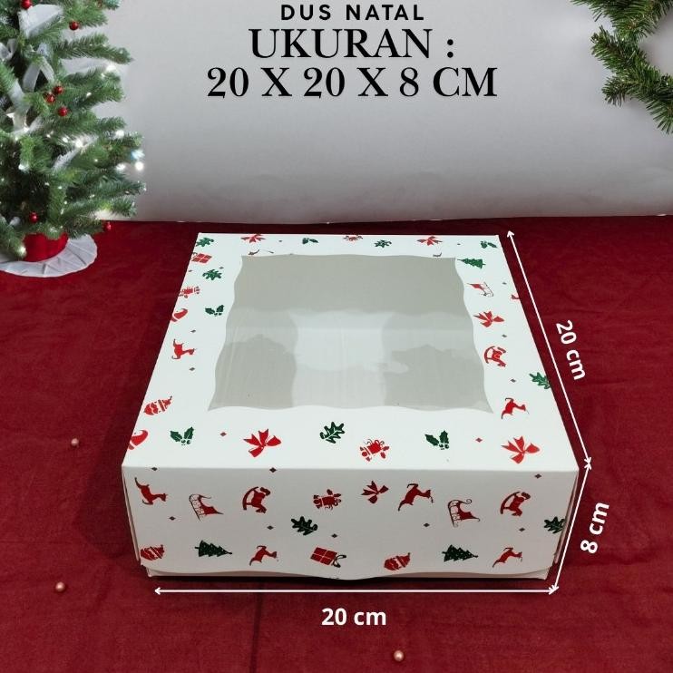 

CR - ( 10 Pcs ) Box Dus Premium Kotak Kue Hampers Natal Cake Kue Cookies 20 cm x 20 cm x 8 cm Ivory TERLARIS