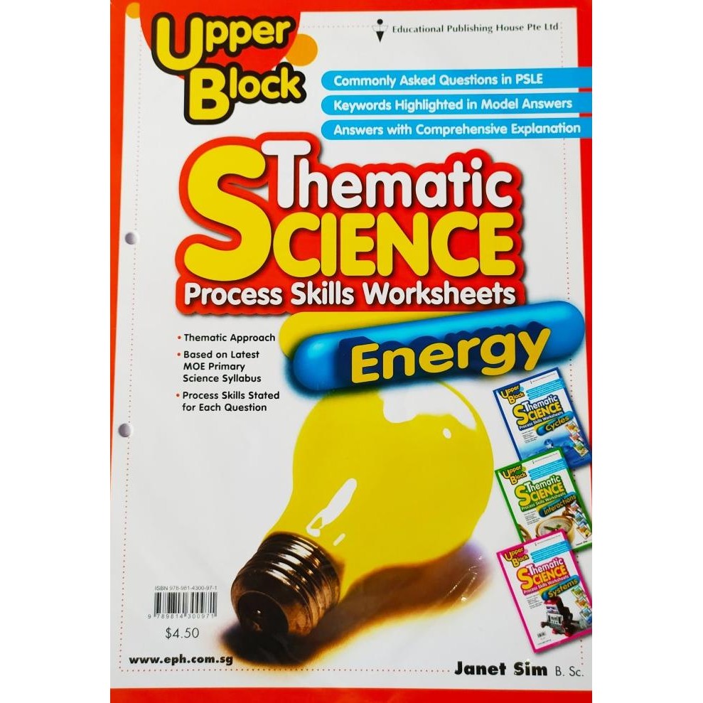 

READY UPPER BLOCK THEMATIC SCIENCE WORKSHEETS - ENERGY