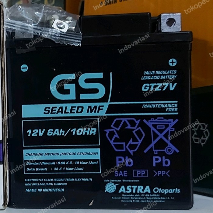 aki motor pcx nmax aerox original gs astra garansi resmi