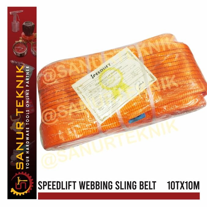 SPEEDLIFT Webbing Sling Webing Seling Sling Belt 10TON x 10MTR 10Tx10M