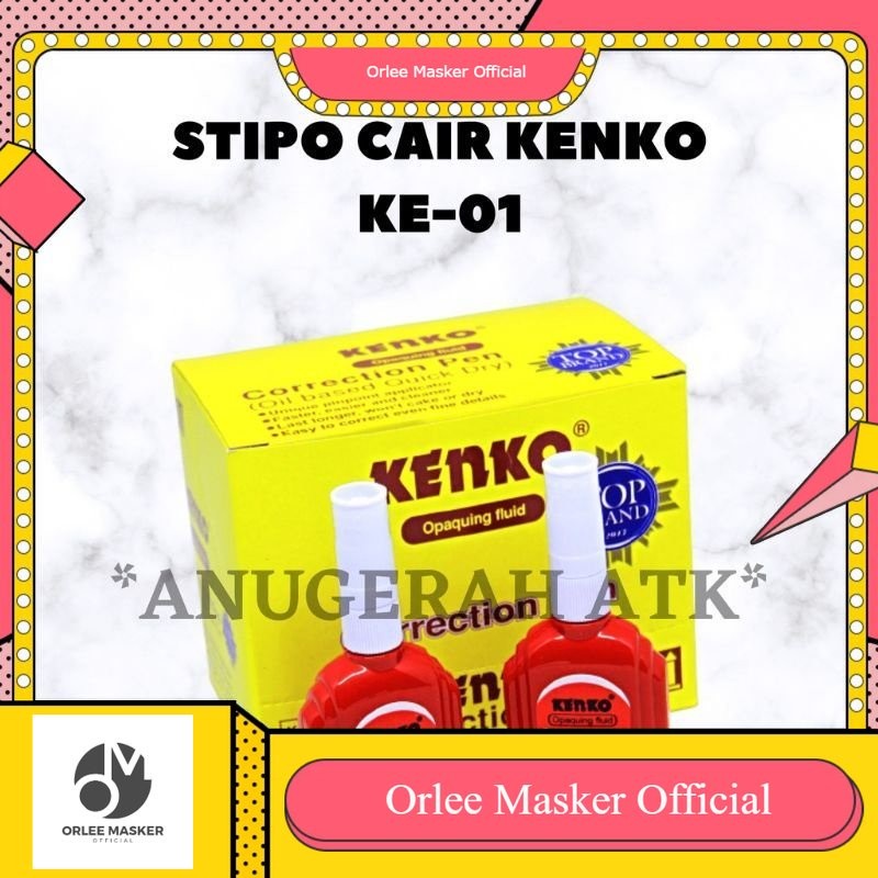 

STIPO CAIR KENKO BESAR, (1 pcs) tip ex plastik cair, cocok untuk sekolah dan perkantoran