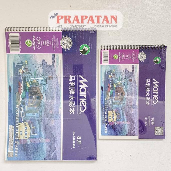 

BARU MARIES SPIRAL WATERCOLOR BOOK 230GSM | BUKU CAT AIR