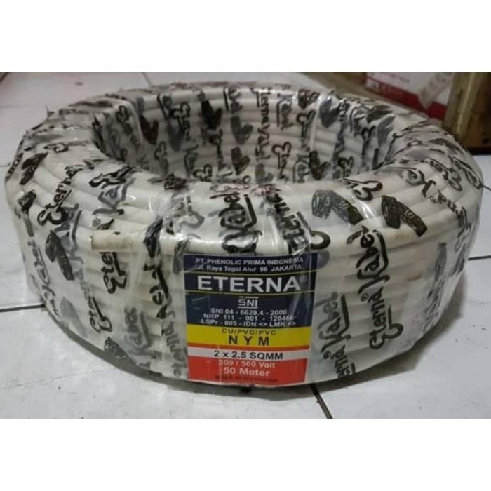 TERBARU - Kabel eterna 2x2.5 meteran kabel eterna 2x2.5 permeter eterna