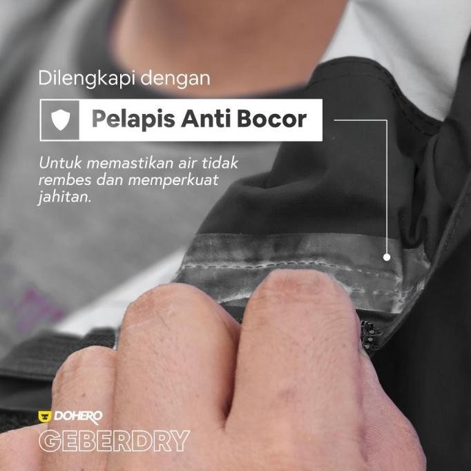 Dohero Geberdry Jas Hujan Pria Wanita Modis Mantel Raincoat Original