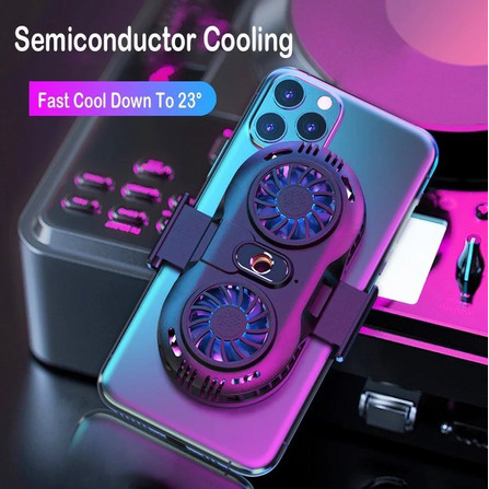 Dual Kipas Angin Cooler Fan Alat Pendingin HP Phone Gaming Anti Panas