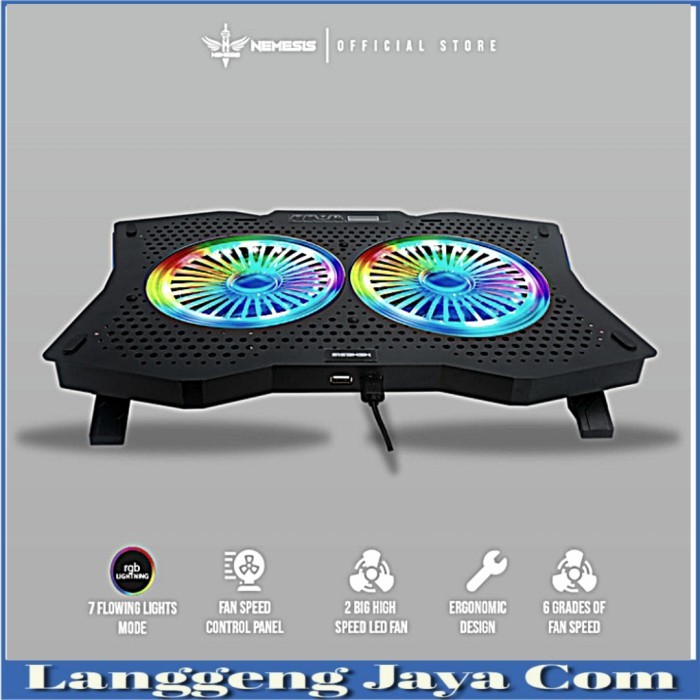cooling pad nyk nemesis x6 thunderstrom pendingin laptop