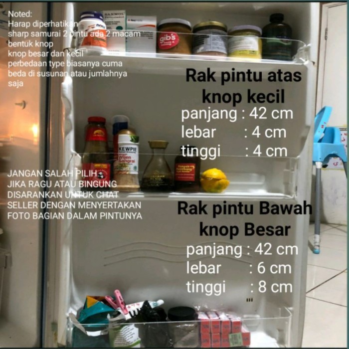 RAK KULKAS SHARP SAMURAI 2 PINTU