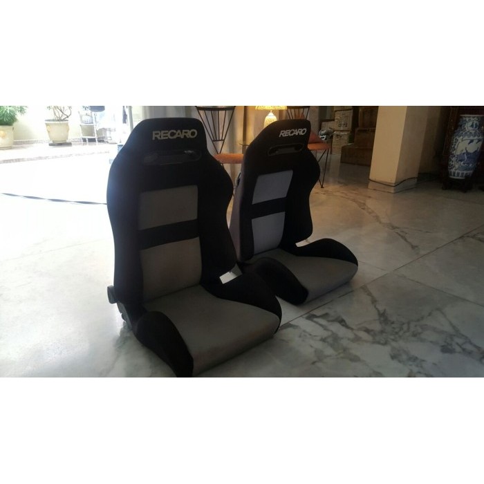 RACING SEAT RECARO SR3 ORIGINAL BLACK GRADASI GREY ( SEPASANG )