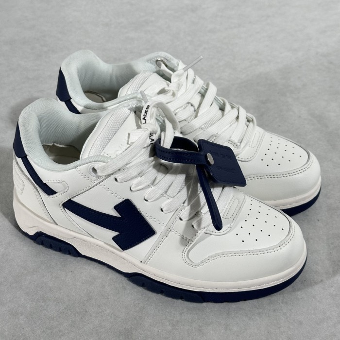 OFF-WHITE Out Of Office 'OOO' Low Tops Sneakers - White / Navy Arrow